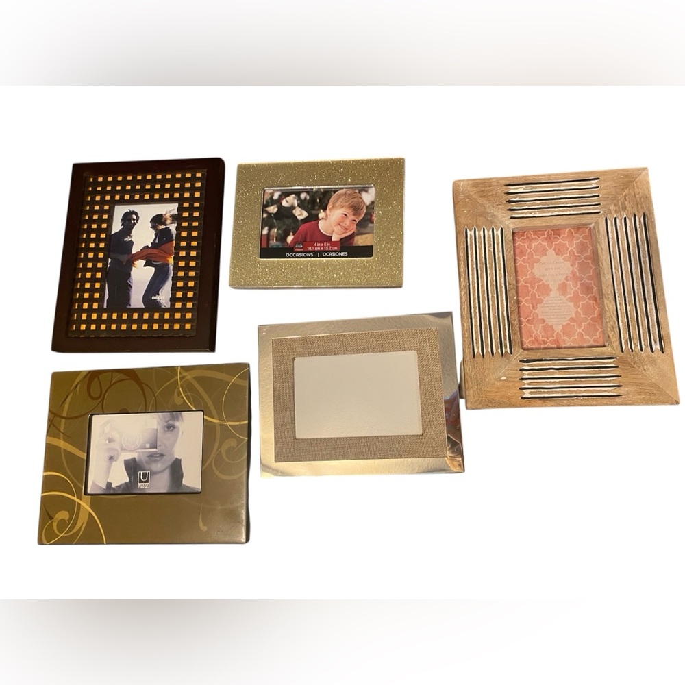 Elegant Multi-Color Photo Frame Set Wood Umbra